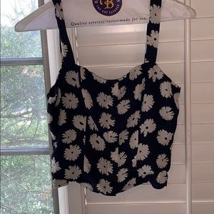Floral tank top, crop top